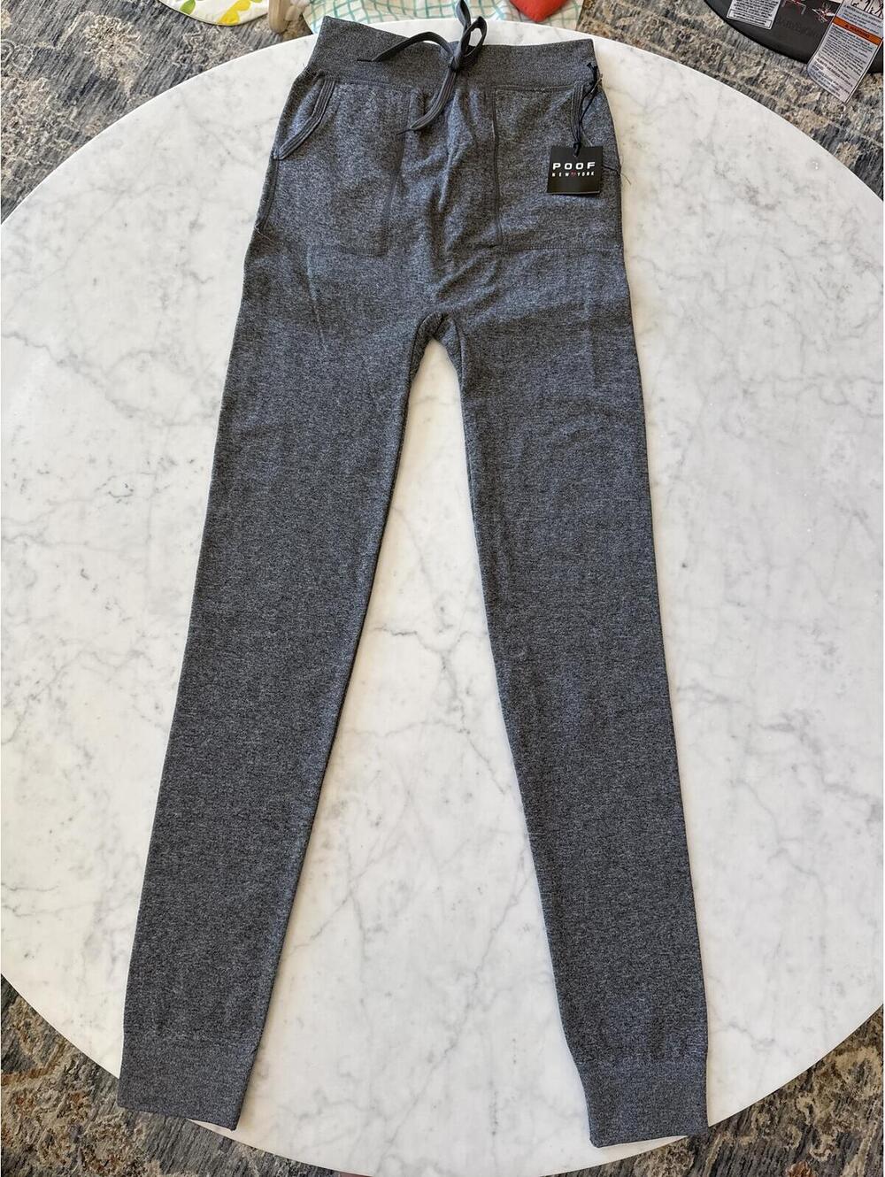 Poof New York S/M Heather Gray High-Waist Leggings